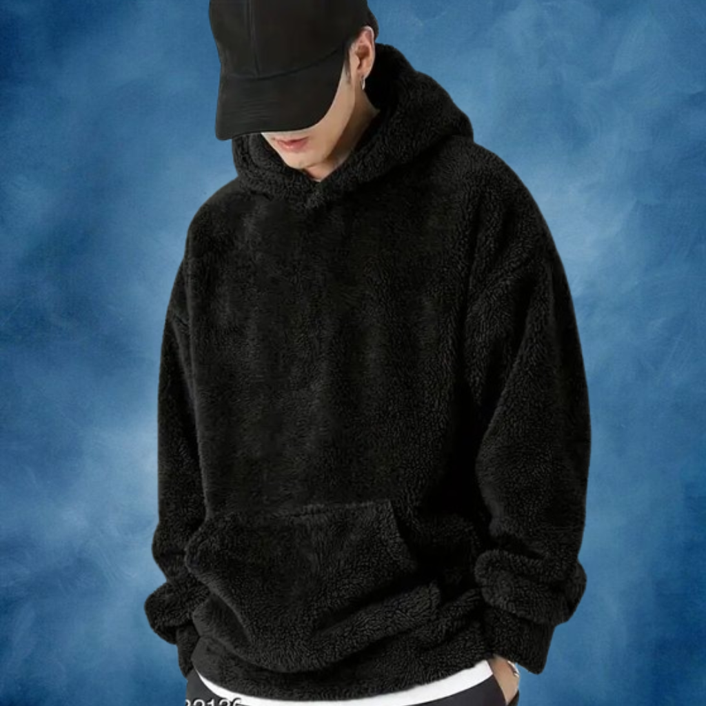 PLAIN FUR HOODIE