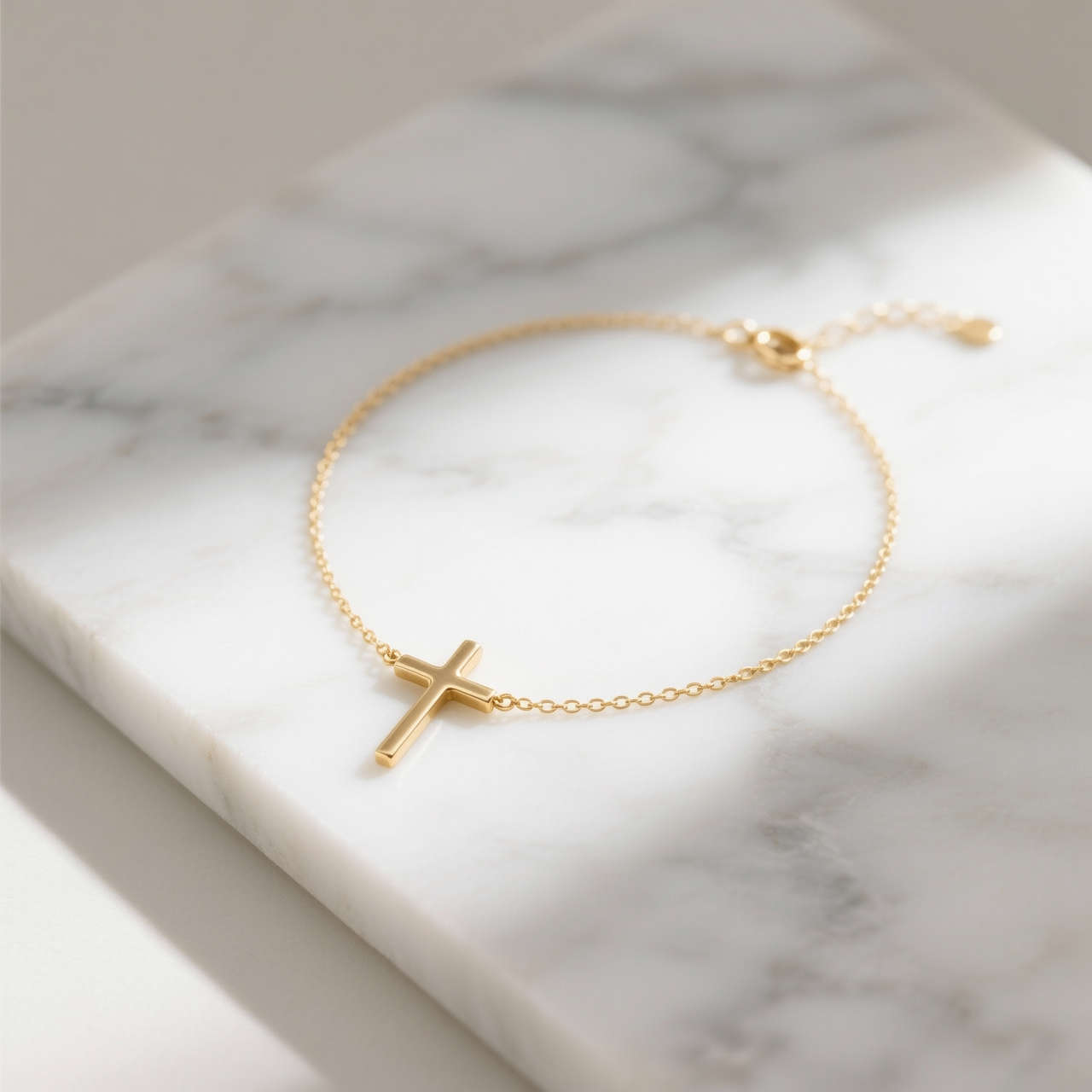Layered Cross Charm Anklet – 18K Gold Plated | CELUXE Bohemian Summer Anklet - Image 3